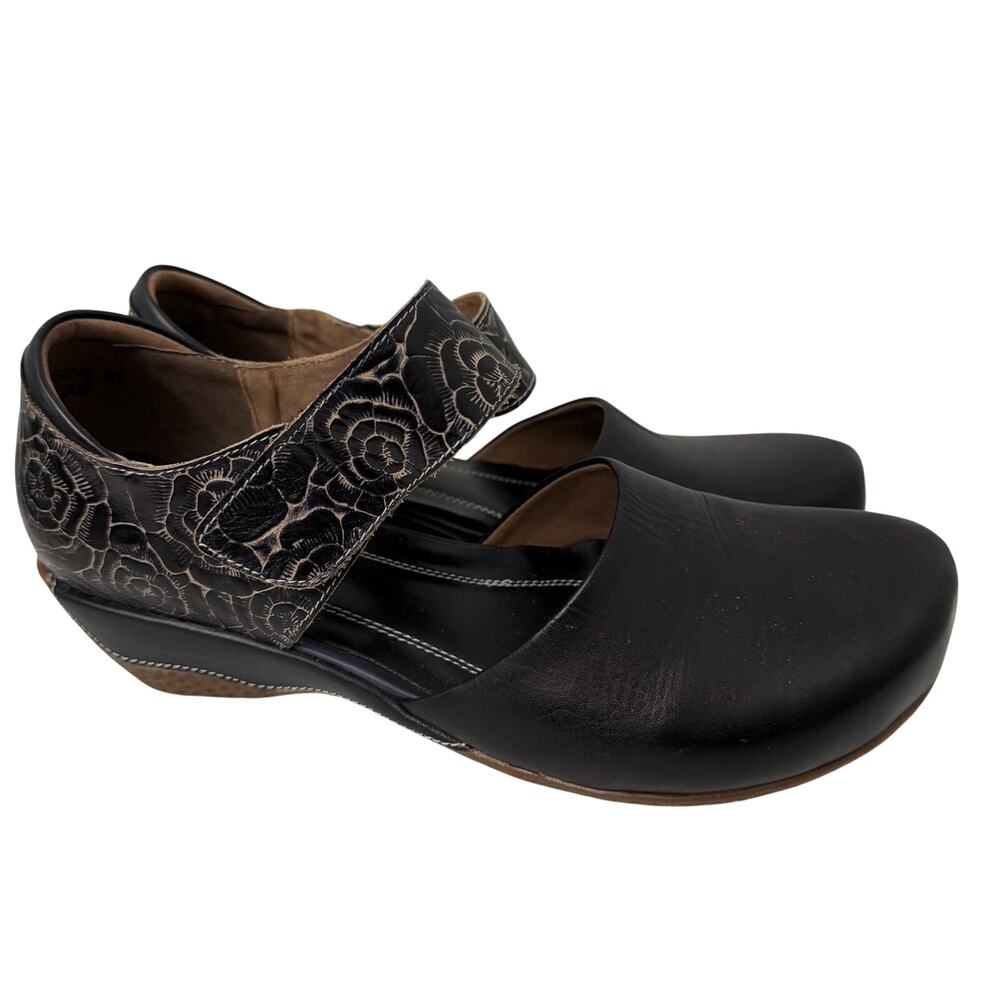 L’Artiste Shoes Womens Sz 10 Black Leather Mary Jane Spring Step Gloss Pansy 41